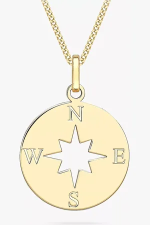 IBB 9ct Compass and Cut Out Star Pendant Necklace