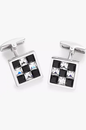 Hoxton Crystal Chequerboard Square Cufflinks