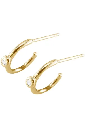 London Road 9ct Diamond Hoop Earrings