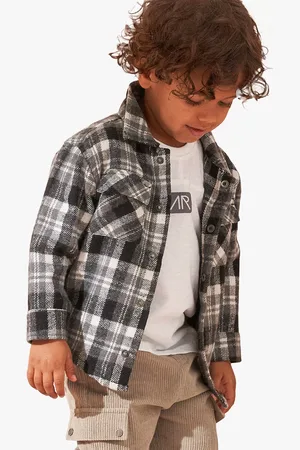 Angel & Rocket Baby Brushed Cotton Check Overshirt