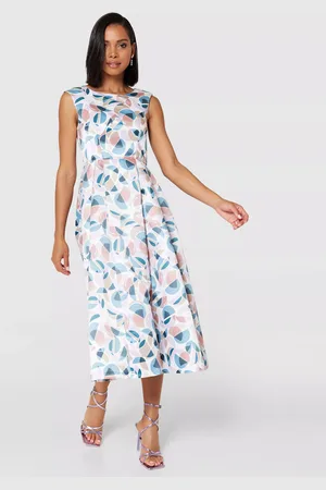 Closet Abstract Print Sleeveless A-Line Midi Dress