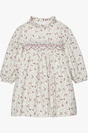 FrenchTrotters Baby Edie Floral Frill Collar Dress