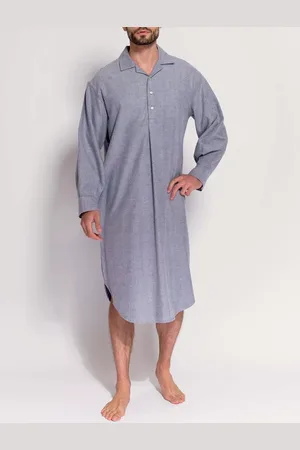 British Boxers Herringbone Brushed Cotton Nightshirt