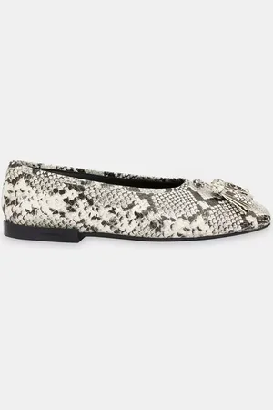 Whistles Cilou Leather Snake Effect Tassel Detail Pumps