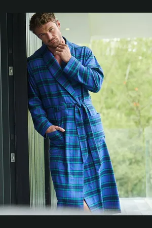 British Boxers Tartan Brushed Cotton Dressing Gown
