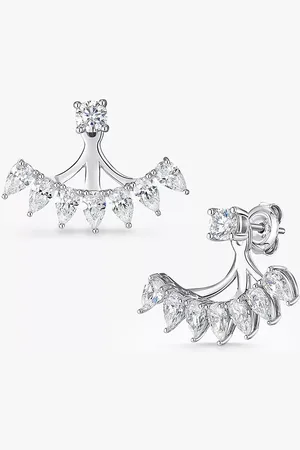 JOOLS by Jenny Brown Sterling & Cubic Zirconia Jacket Drop Earrings