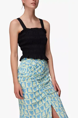 Whistles Checkerboard Shells Midi Skirt