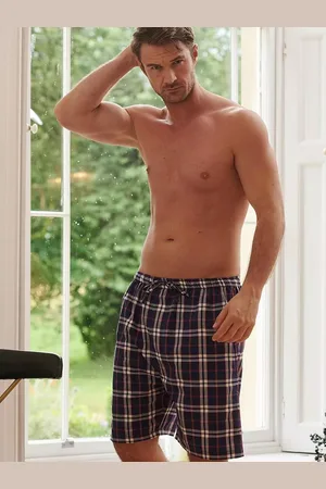 British Boxers Check Crisp Cotton Pyjama Shorts