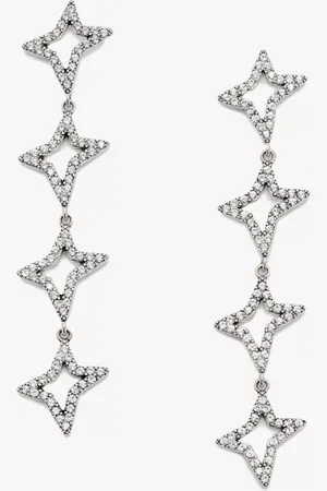 AllSaints Linear Crystal Drop Earrings