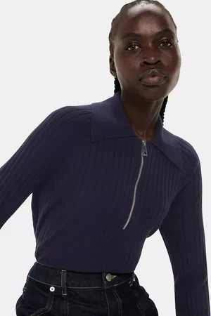 Whistles Zip Polo Knit Jumper