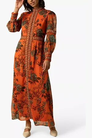 RAISHMA Aspen Floral Bishop Sleeve Maxi Dress