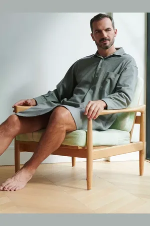British Boxers Herringbone Brushed Cotton Nightshirt