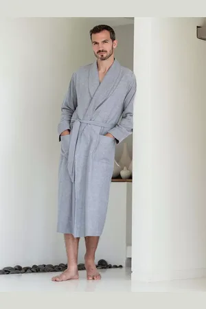British Boxers Herringbone Brushed Cotton Dressing Gown