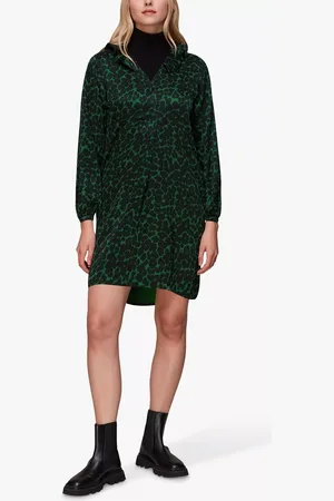Whistles Smudge Animal Frill Mini Dress