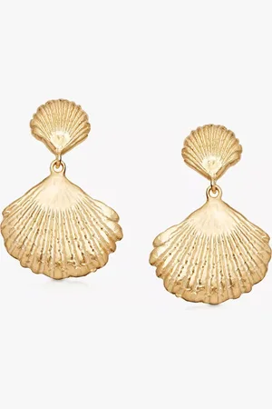 Daisy London Isla Double Shell Drop Earrings