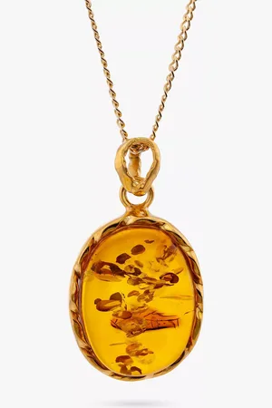 Be-Jewelled Baltic Amber Pendant Necklace