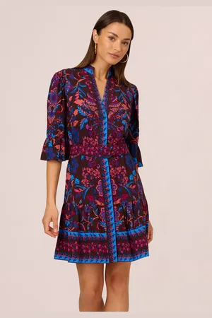 Adrianna Papell Adrianna by Floral Flounce Dress