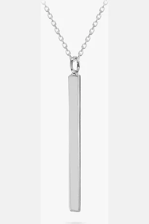 IBB Personalised Vertical Bar Initial Pendant Necklace