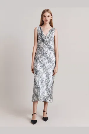 Ghost Olive Slip Midi Dress