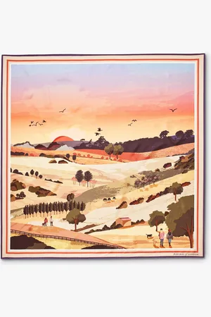 ASPINAL OF LONDON South Downs Silk Square Scarf
