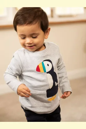 Frugi Baby Magic Number 1 Organic Cotton Puffin T-Shirt