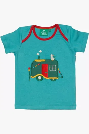 Little Green Radicals Baby Campervan Applique T-Shirt