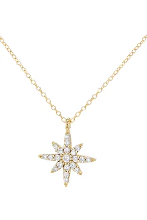 IBB 9ct Cubic Zirconia North Star Necklace