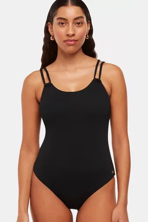 Whistles Double Strap Textured Swimsuit