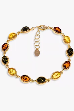 Be-Jewelled Baltic Amber Oval Chain Bracelet