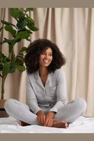PRETTY YOU Piping Trim Bamboo Pyjamas