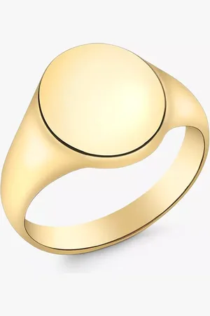 IBB Personalised 9ct Unisex Single Oval Signet Ring