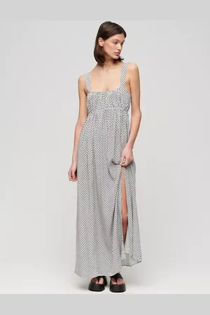 Superdry Tie Back Geometric Maxi Dress