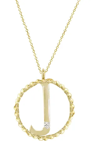 London Road 9ct Gold Diamond Initial Pendant Necklace