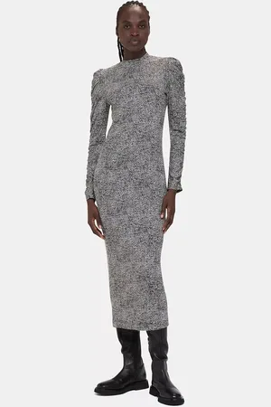 Whistles Pebble Spot Jersey Bodycon Midi Dress