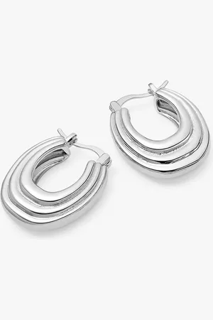 Daisy London Daisy x Polly Sayer Chunky Ridge Hoop Earrings