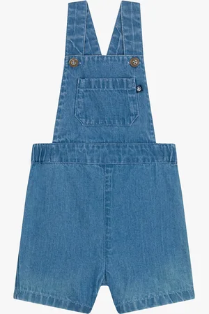 Petit Bateau Baby Denim Dungaree Shorts