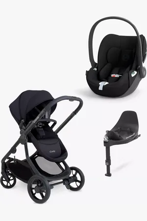 iCandy Orange 4 Pushchair with Cybex Cloud T i-Size Rotating Baby Car Seat and Base T 360 Rotating Base Bundle, Black