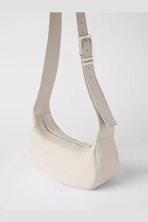 mint&berry Leather Cross Body Bag, Natural