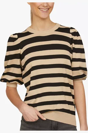 SisterS point Halia Sweet Stripe 3/4 Sleeve Top