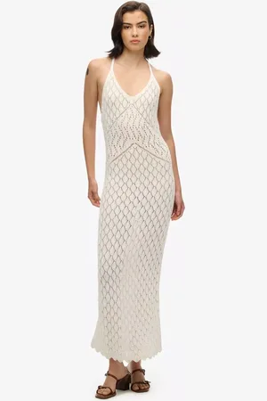 Superdry Crochet Halterneck Maxi Dress