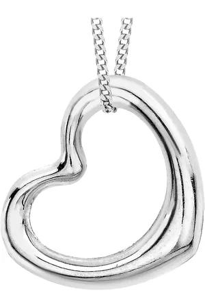 IBB 18ct Gold Floating Heart Pendant Necklace, Gold