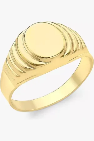 IBB Personalised 9ct Unisex Oval Signet Ring