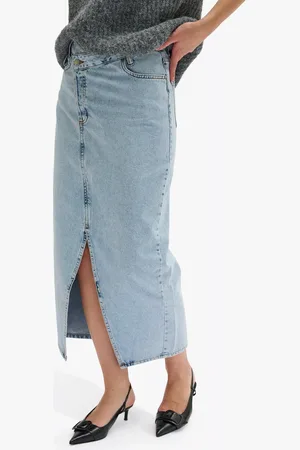 My Essential Wardrobe Louis Crossover Waist Denim Skirt