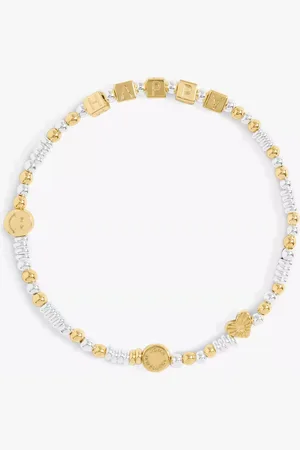 Joma Jewellery Happy Little Moments Happy Beaded Bracelet, Gold