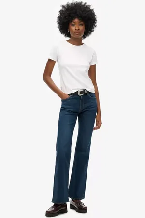 Superdry Organic Cotton Mid Rise Slim Flare Jeans