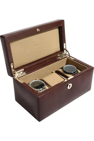 Dulwich Designs Windsor Leather 3 Piece Watch Box