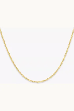 IBB 9ct Yellow Short Twist Link Chain Necklace