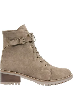 CELTIC & CO. Suede Block Heel Hiker Boots