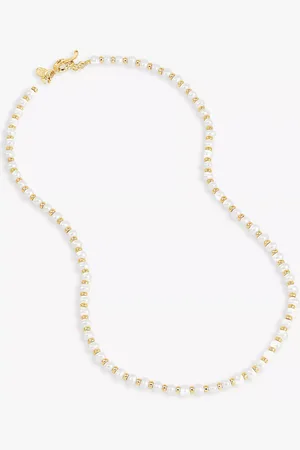 Dower & Hall Halo Freshwater Pearl Beaded Necklace