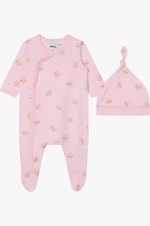 HUGO BOSS Baby Logo Heart Sleepsuit & Hat Set